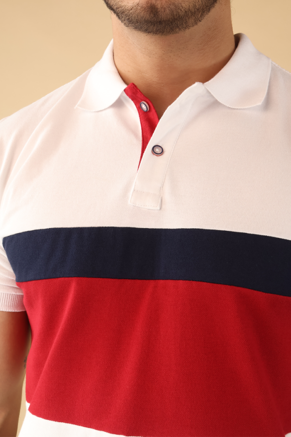 Playera Polo Casual Para Hombre Ajustada Tipo Muscle Fit Con Combinación